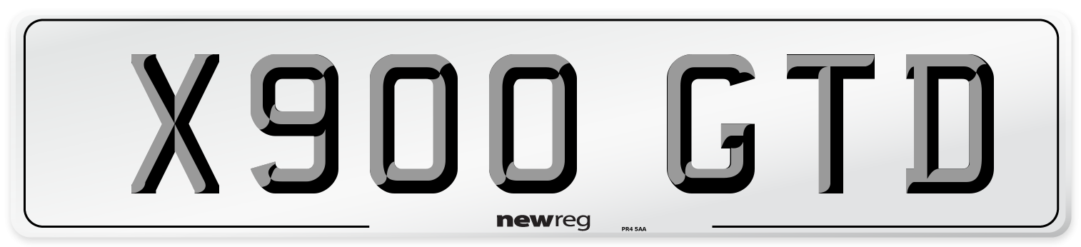 X900 GTD Number Plate from New Reg